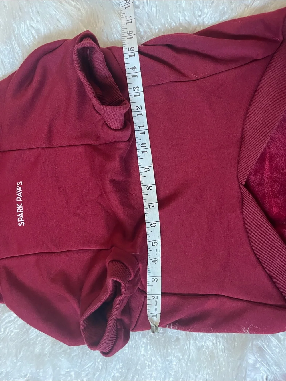 Spark Paws Cozy Hooded Dog Sweatshirt -Wine Red- 4XL